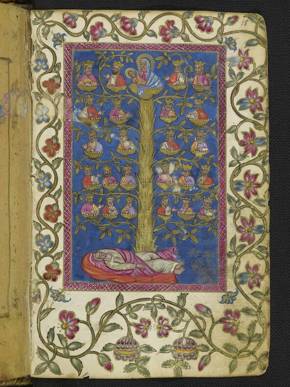 Ms. or. quart. 337, f. 8r, Family tree of Christ