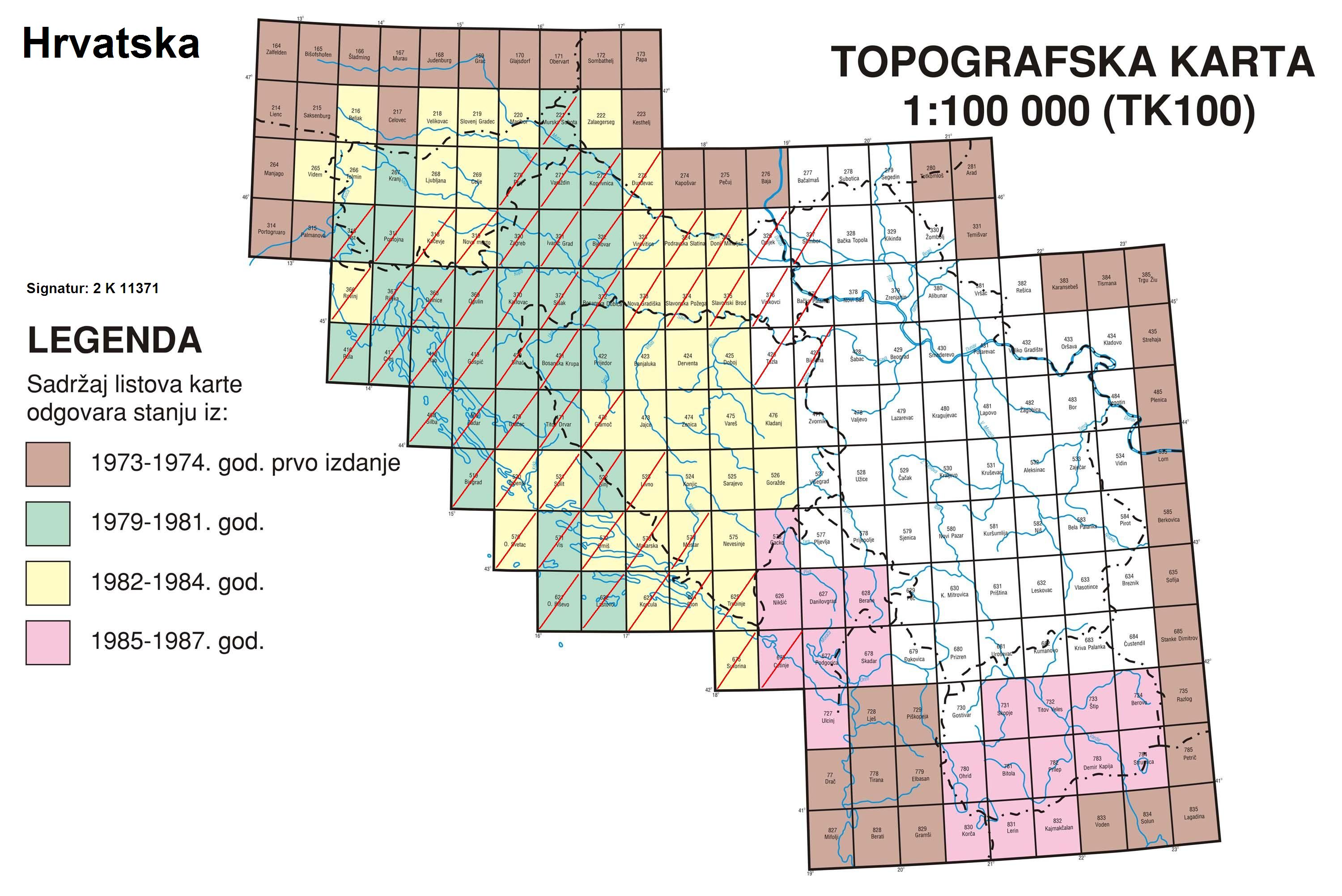 hrvatska topografska karta Topo Liste | Kartenabteilung | Staatsbibliothek zu Berlin hrvatska topografska karta