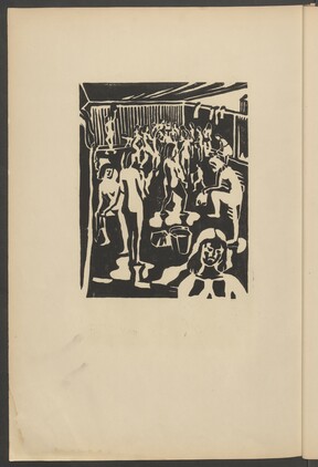 be-Gerush Kafrisin, Buch mit Linolschnitten aus dem DP-Lager auf Zypern, Bad