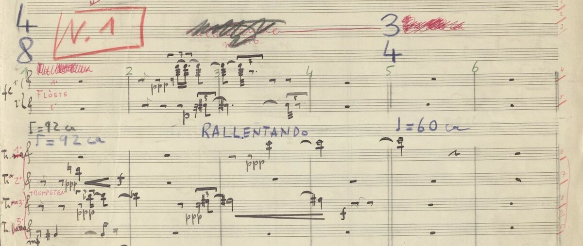 Luigi Nono: Il canto sospeso. Autographe Partitur, 1956 