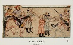 Mongolische Reiter mit Gefangenen Diez A fol 70 19-klein