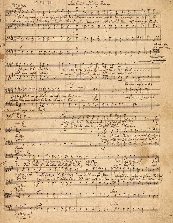 F. Mendelssohn Bartholdy, 4 Quartette für vier Männerstimmen, Autograph, 55 MS 178