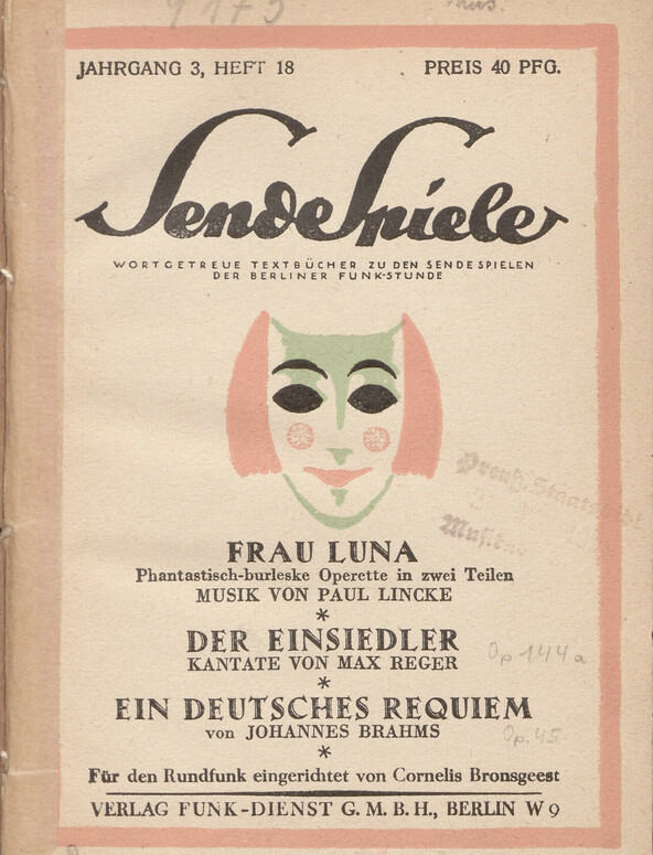 Paul Lincke: Frau Luna. Phantastisch-burleske Operette in zwei Teilen