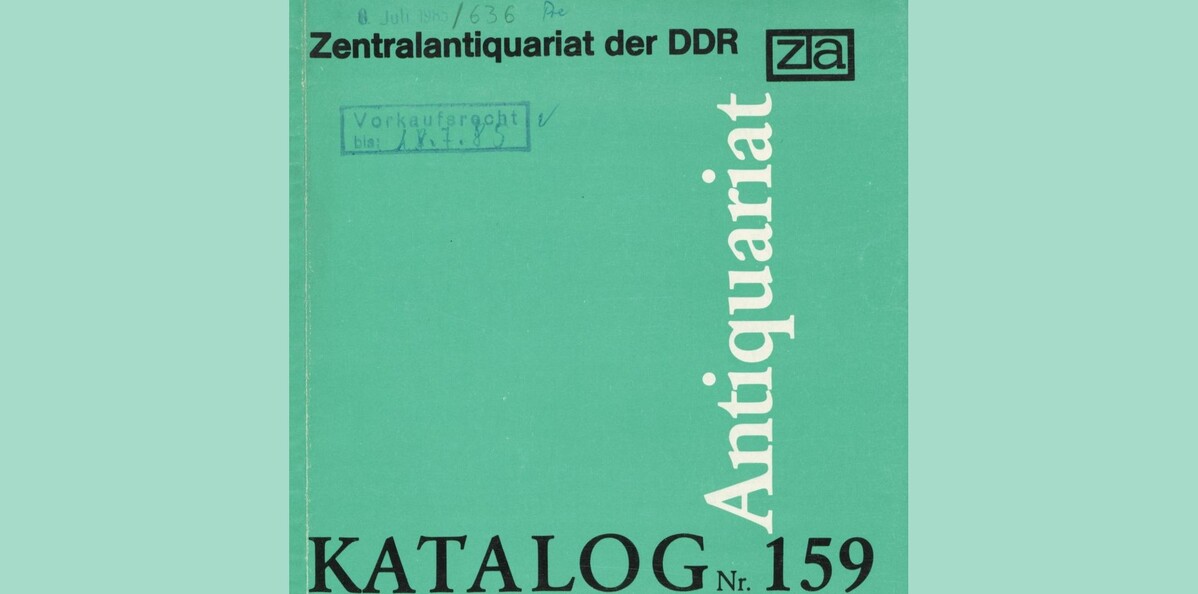 Cover Katalog Zentralantiquariat der DDR Nr. 159