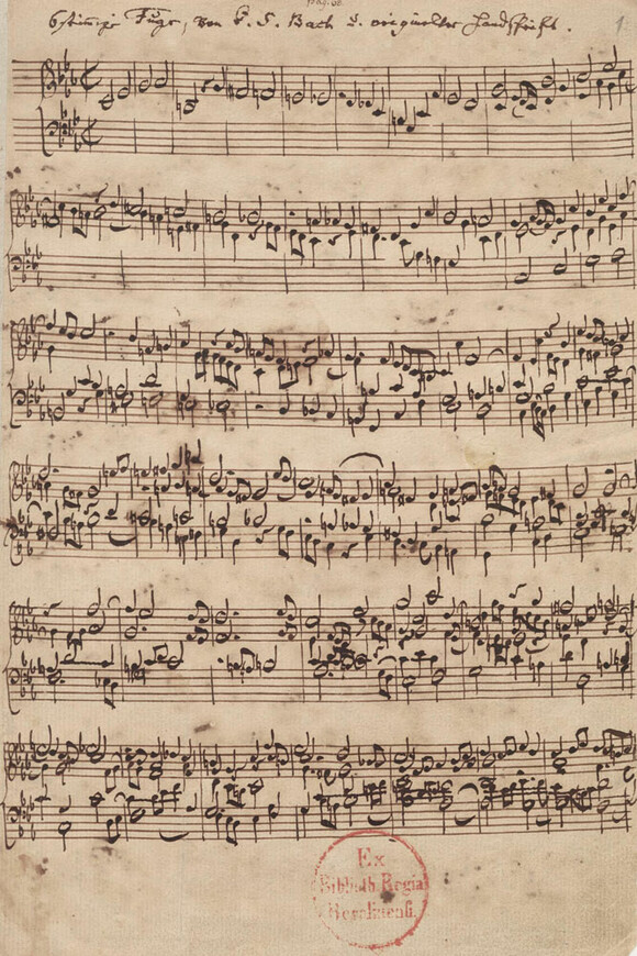 Johann Sebastian Bach, Musikalisches Opfer, BWV 1079/2a, S. 1 (Mus.ms. Bach P 226)