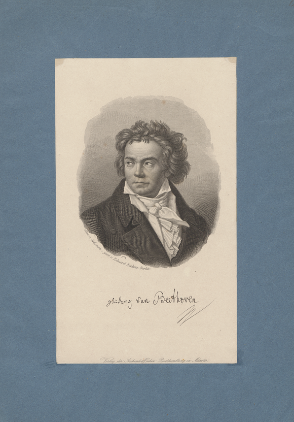 Bildnis von Ludwig van Beethoven, nach dem Gemälde von Ferdinand Schimon, Münster (Aschendorf) 1853 (Signatur: Mus.P. Beethoven, L. v. I, 28)