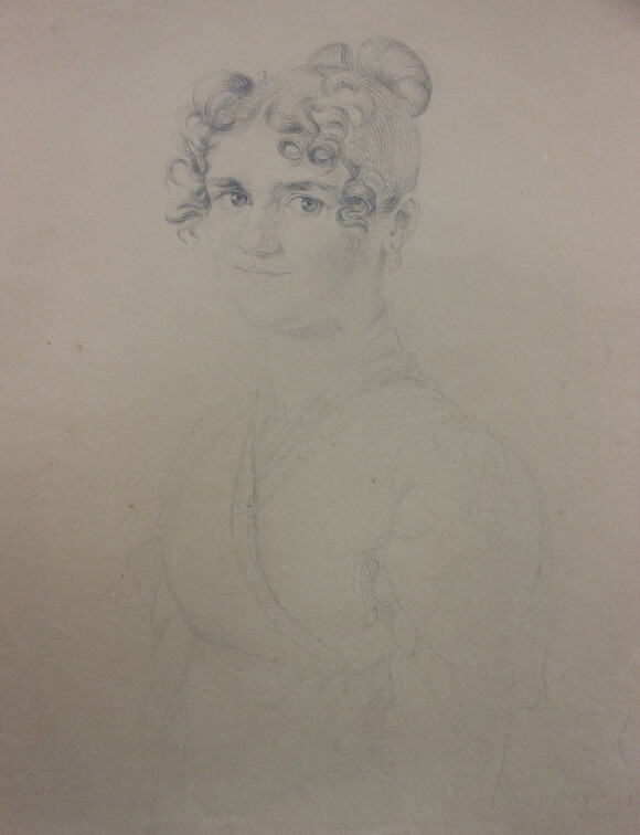 Amalie Sebald, Bleistiftzeichnung, 1814 (55 P 117)