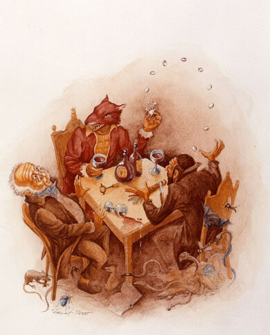 Die Brautwahl - Aquarell von Steffen Faust