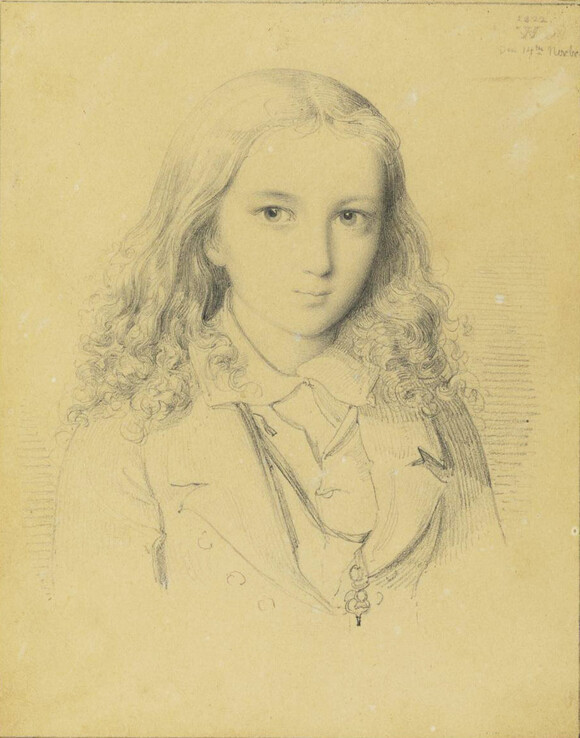 Felix Mendelssohn Bartholdy im Alter von 13 Jahren. Porträtzeichnung von Wilhelm Hensel, 1822 (MA BA 259)