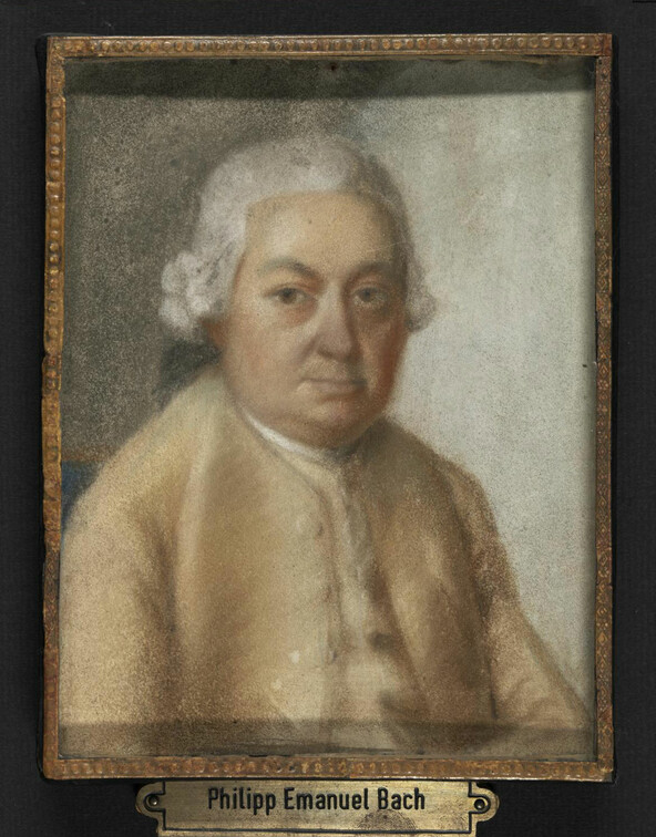 Carl Philipp Emanuel Bach, Pastellgemälde von Johann Philipp Bach, 1773 Signatur: Mus.P. Bach, K. P. E. I,1 