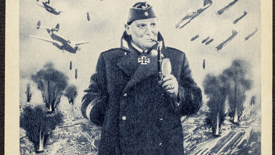 „Göring hat geschworen, sich zu erschiessen, falls feindliche Flugzeuge über Berlin erscheinen.“ Sowjetisches Flugblatt. Oktober 1941