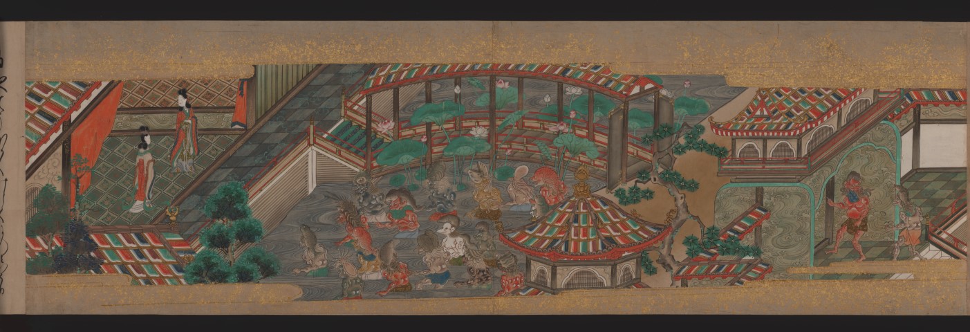 Ansicht "Meerespalast" aus dem Werk Libri japon. 458