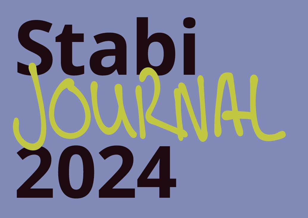 Coverdetail mit dem Schriftzug Stabi Journal 2024