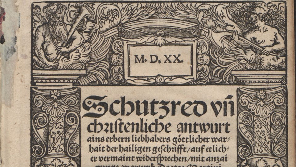 Lazarus Spengler: Schutzred vñ christenliche antwurt ains erbern liebhabers göttlicher warhait. Augsburg 1520