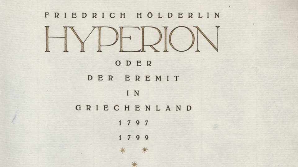 Friedrich Hölderlin: Hyperion oder der Eremit in Griechenland - Ernst Ludwig Presse Darmstadt 1912 