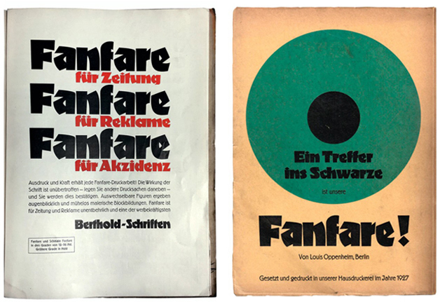 Berthold AG/Louis Oppenheim: Fanfare (Berthold-Schriften), Berlin 1927