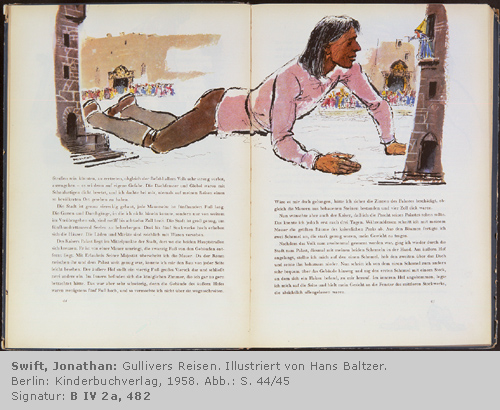 Hans Baltzer: Originalillustration zu "Gullivers Reisen" von Jonathan Swift, 1957