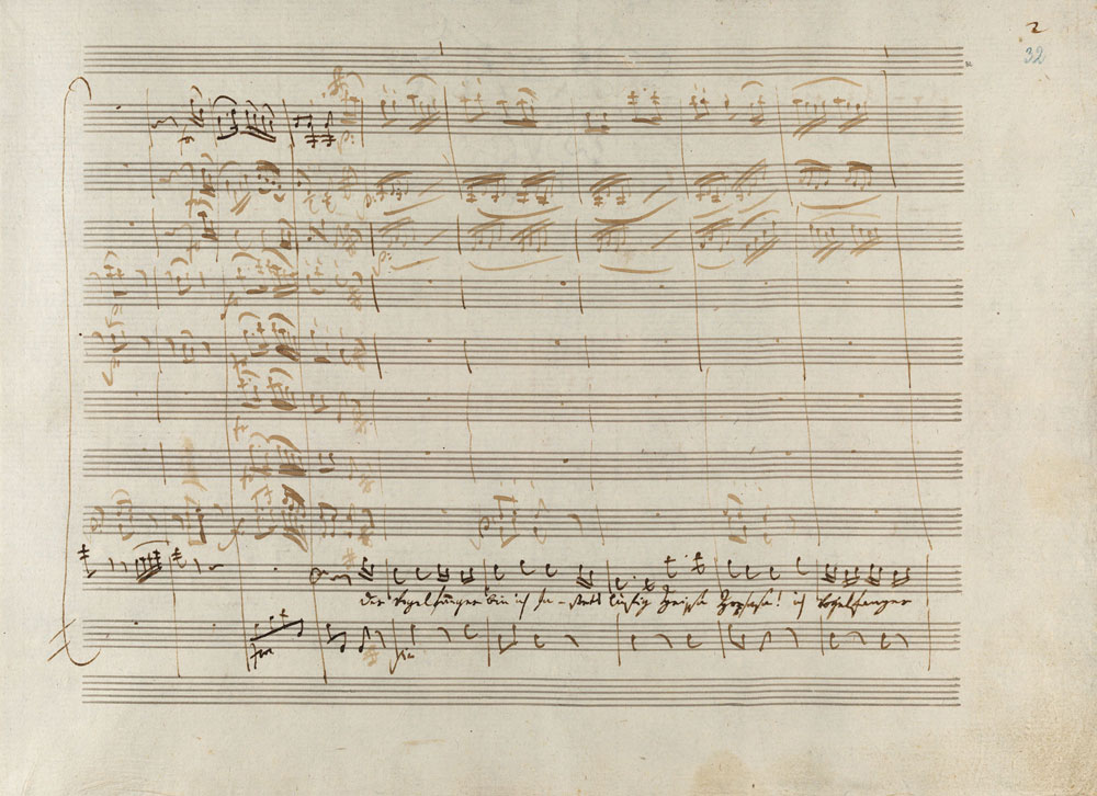 Bild zeigt: Die Zauberflöte KV 620. Autograph. Nr. 2 Arie Papageno "Der Vogelfänger bin ich ja" (Mus.ms.autogr. W. A. Mozart 620)