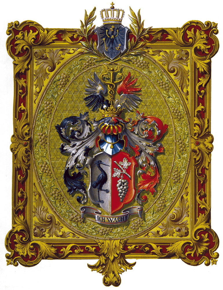Bild zeigt: Wappen von Franz (von) Mendelssohn (1829 - 1889)