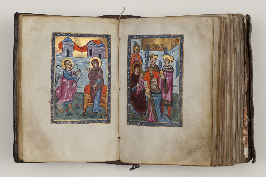 Armenisches Evangeliar - Hs. or. 15777 - Verkündigung Mariens und Anbetung der Heiligen Drei Könige