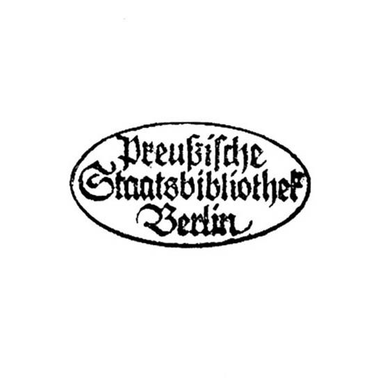 Staatsbibliothek zu Berlin Stiftung Preußischer Kulturbesitz, Besitzstempel der Preußischen Staatsbibliothek 1919 - 1945
