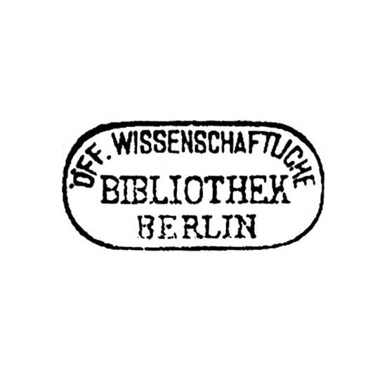 Staatsbibliothek zu Berlin Stiftung Preußischer Kulturbesitz, Besitzstempel der Öffentlichen Wissenschaftlichen Bibliothek Berlin ab 1945