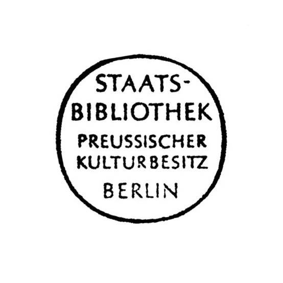 Staatsbibliothek zu Berlin Stiftung Preußischer Kulturbesitz, Besitzstempel der Staatsbibliothek Preußischer Kulturbesitz Berlin 1978-1992