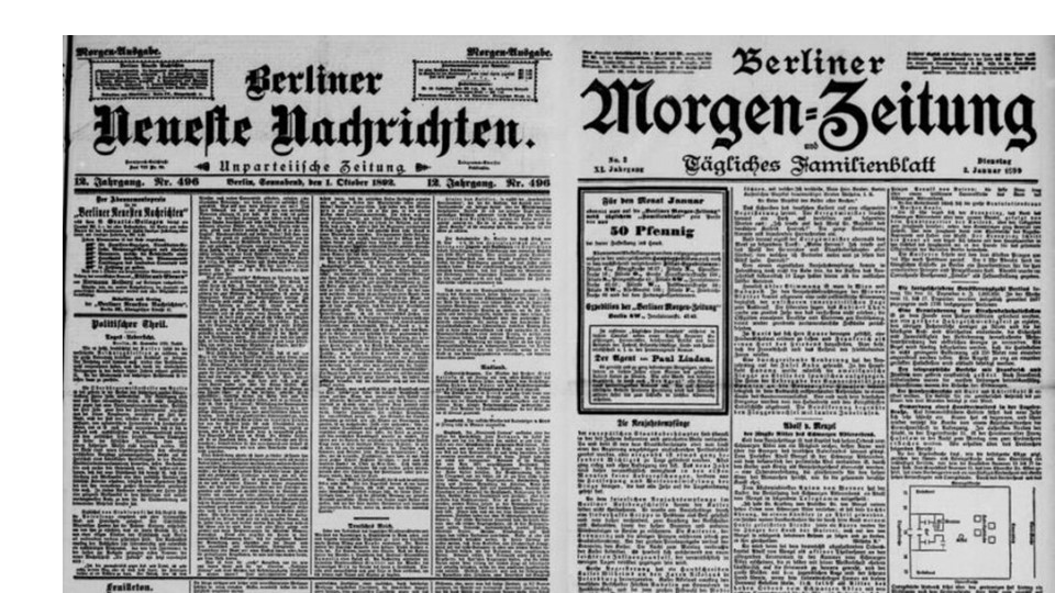 Digitisation of the German-language press in the 19th century